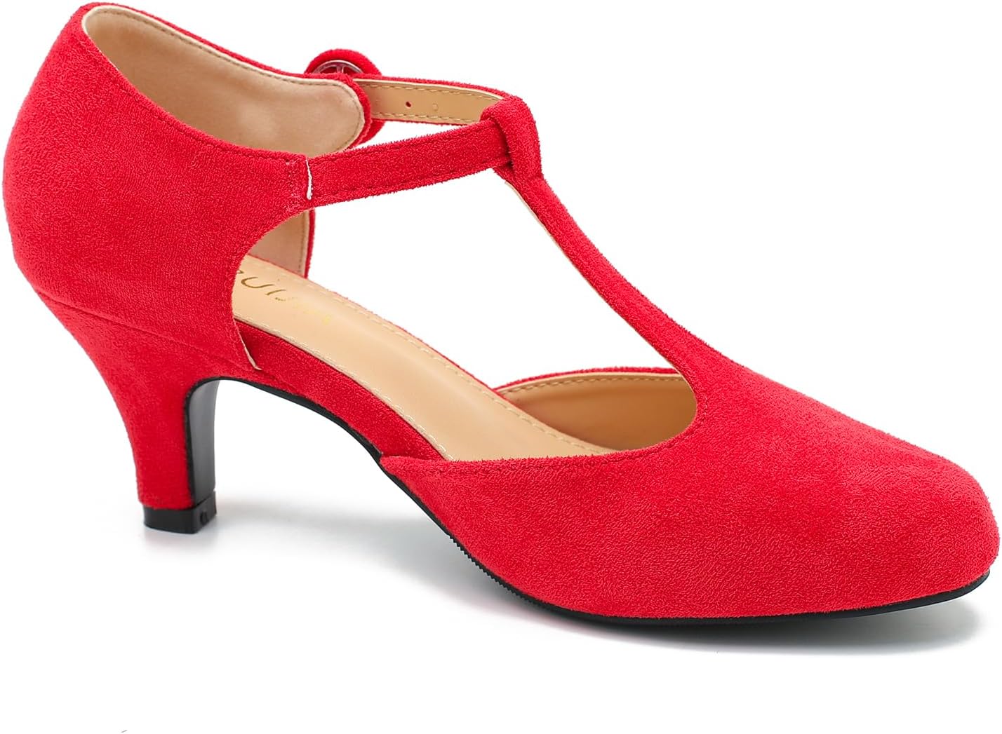 LIURUIJIA Women's T Strap Mary Jane Kitten Heels Pumps Vintage Low Heel Dress Shoes for Wedding Party Work Church - Image 9