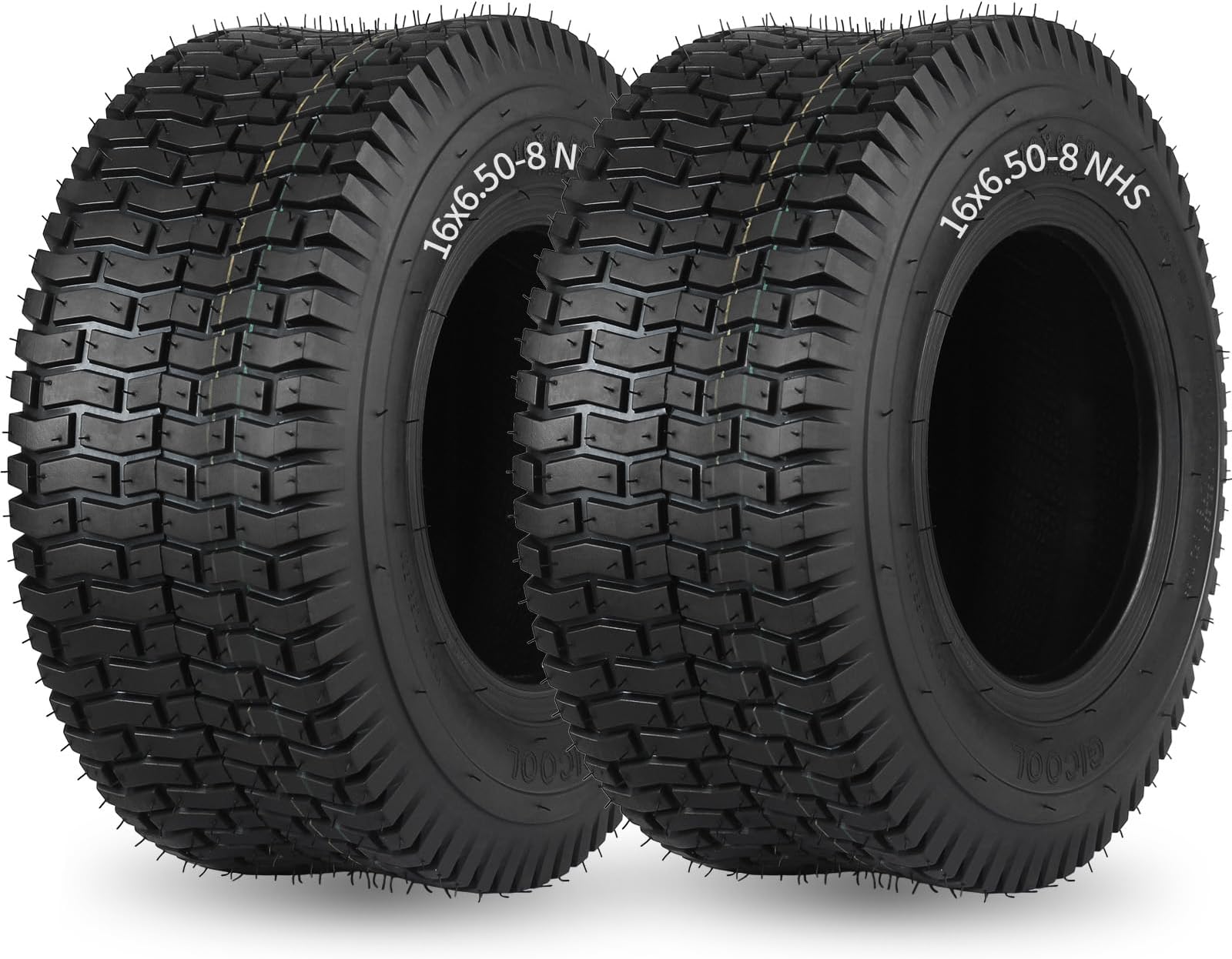 Carlisle Turf Master 16x6.50-8 Lawn & Garden Tires - Pack Of 2, 4-Ply Rating, Universal Fit For Mowers & Trailers
