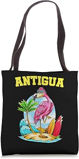 Antigua Flamingo Ocean Wave Surfboard Tote Bag