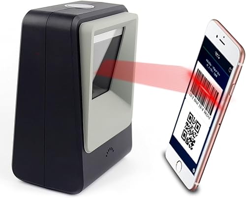 Miniatura 7 de Escáner de código de barras QR 2D, symcode Omnidireccional Manos Libres USB Lector de Código de Barras Automático para Pagos Móviles Computadora
