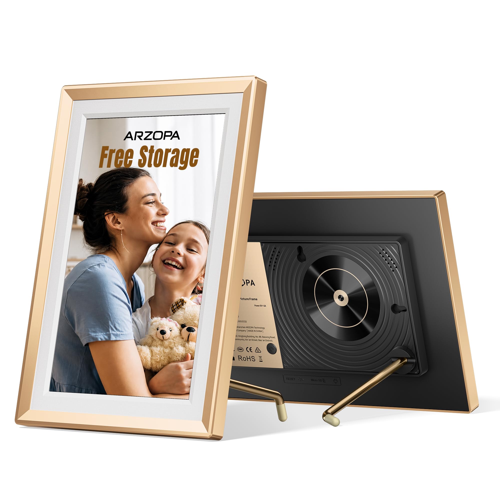 Amazon.com : ARZOPA D10 Metal Digital Picture Frame Free Cloud
