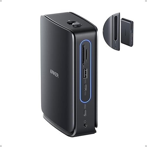 Anker Estación de acoplamiento para portátil Nano con hub desmontable, 13 en 1 USB-C Triple Display Dock con 2 HDMI+1 DP, 10 Gbps USB-C, 3 USB-A,