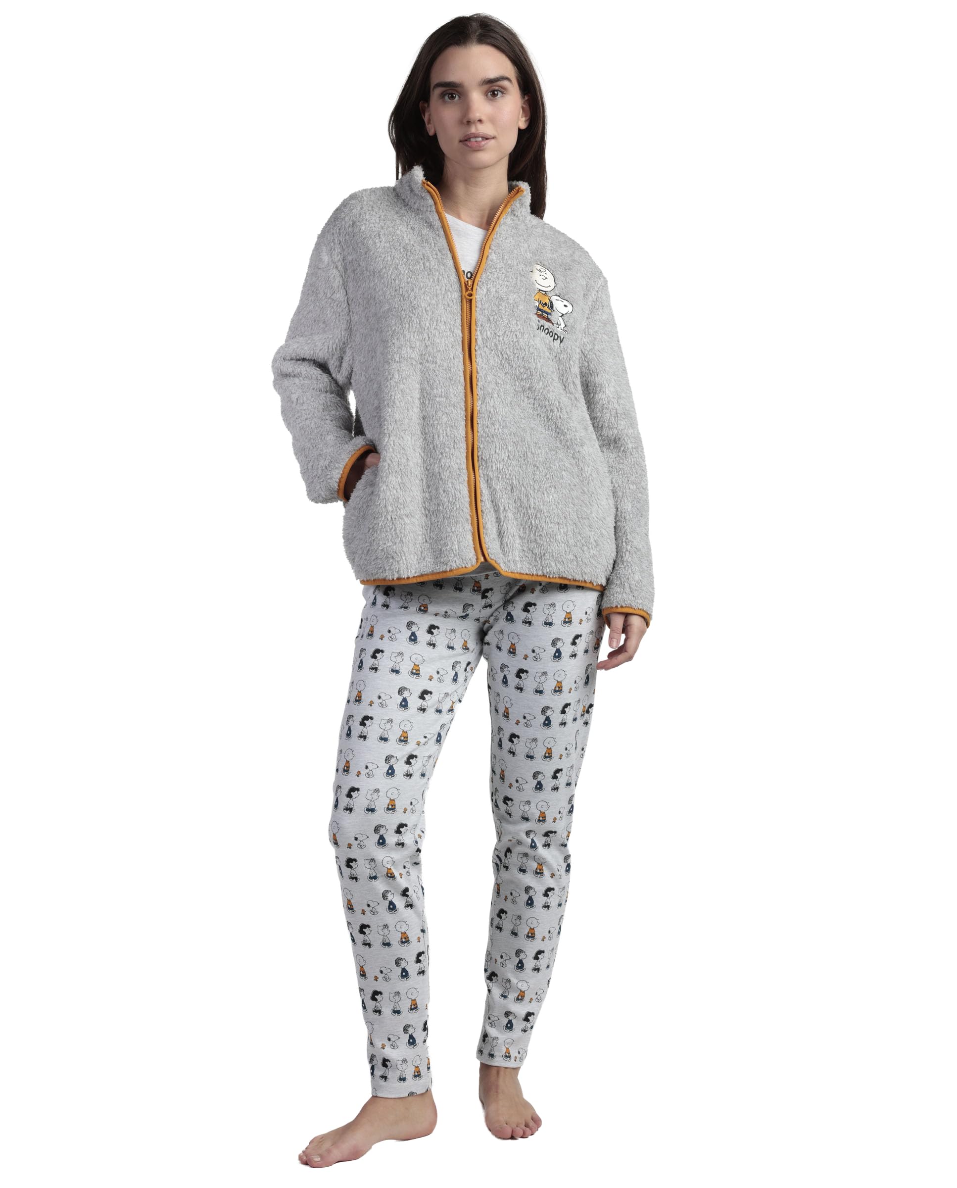 Peanuts bata manga larga calentita snoopy&friends para mujer