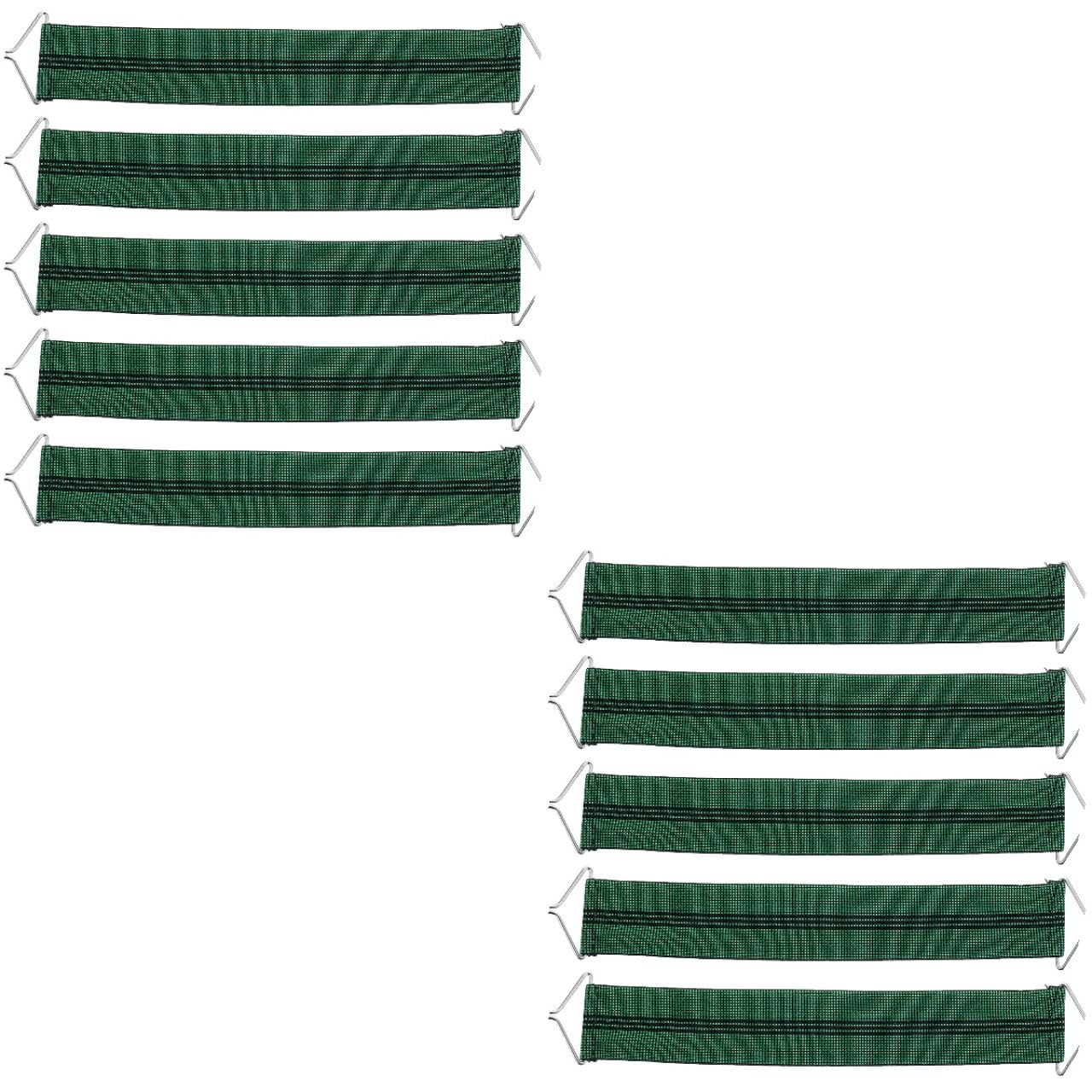 WOONEKY 10 Pezzi Corda Elastica con gancio, Telo di Ricambio Lettino Prendisole o Sdraio per Mare, Reclinabili da Cinghie Antirottura Cintura di Supporto per Sedie Pieghevoli Flessibili