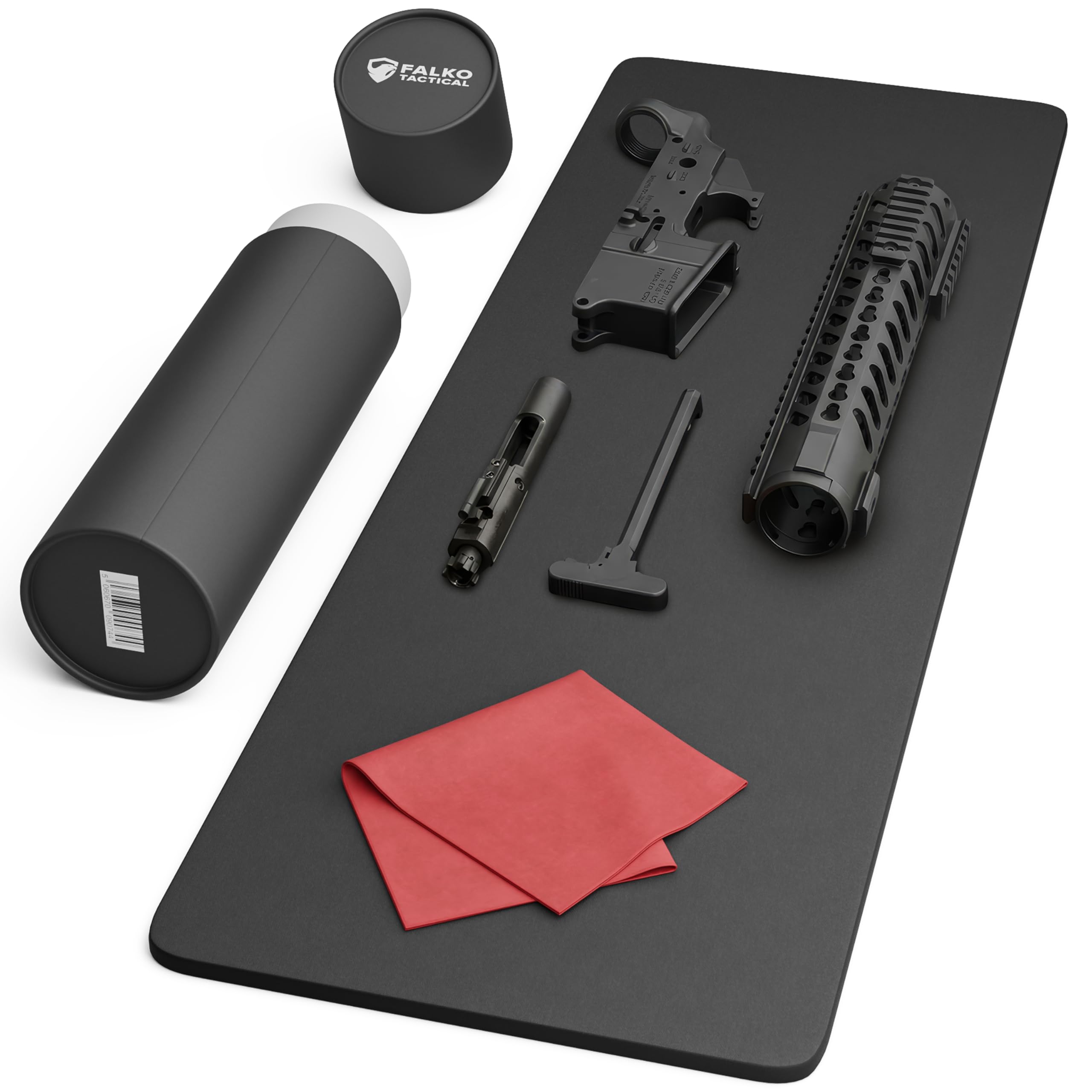 Falko Tactical Premium Gun Cleaning Mat (3 Sizes) - 2X Thicker, Oil and Solvent Resistant - Non Slip, Perfect Gun Mat for Cleaning - (Handgun, Rifle and XL Firearms)