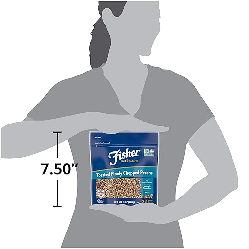 Miniatura 10 de Fisher Pecanas finamente picadas, 10 onzas, sin sal, sin conservantes, naturalmente sin gluten, sin OMG, veganas