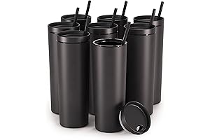 Maars Skinny Acrylic Black Tumblers with Lids and Straws: Your Ultimate Iced Beverage Companion