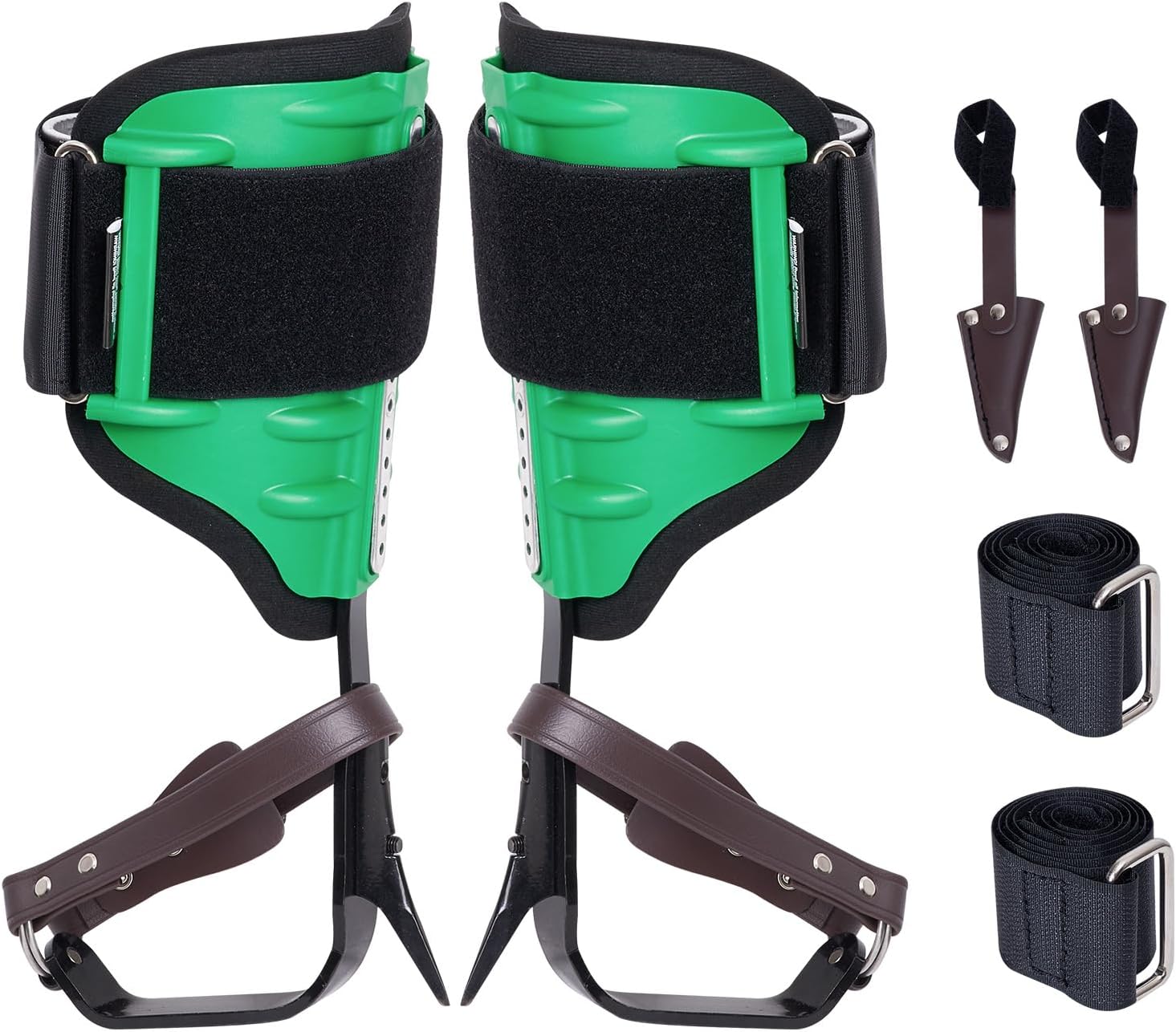 VEVOR Tree Climbing Spikes, 1 Pair Height-Adjustable Climbing Spurs, 350lbs Load Capacity Tree Climbing Gear with Straps, Arborist Equipment for Climbers, Hunting, Fruit Picking