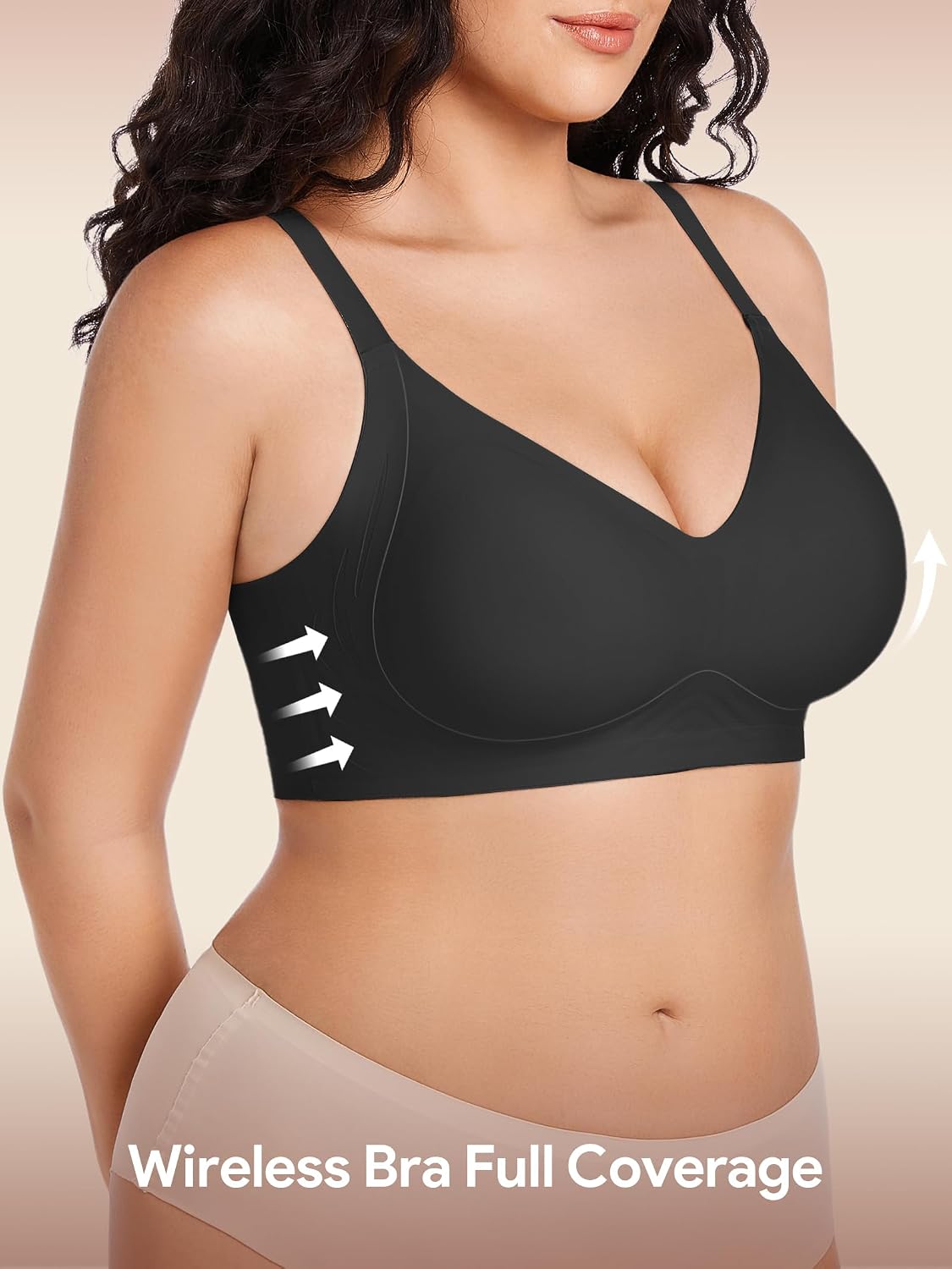 HBselect Jelly Bras for Women No Underwire Comfort Wireless Push Up Bras Seamless Tshirt Bralettes for Women