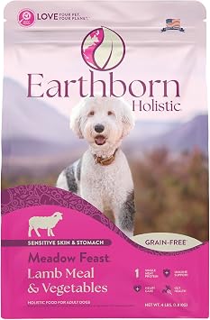 Earthborn Holistic Meadow Feast Lamb Meal & Vegetables Grain-Free Dry Dog Food 4 lb