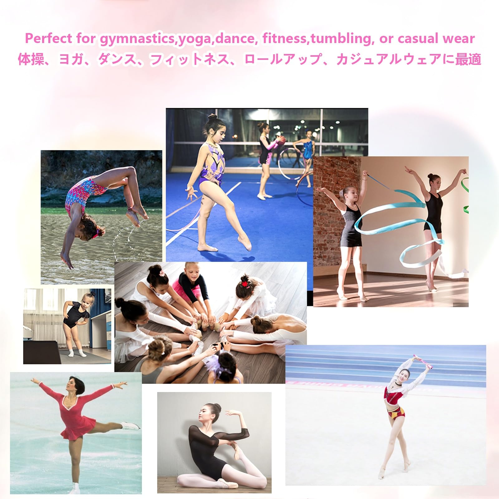Abito Da Pattinaggio Artistico For Bambine, Abito Da Gara Di Danza Sul Ghiaccio Con Maniche Lunghe In Rete E Strass Scintillanti