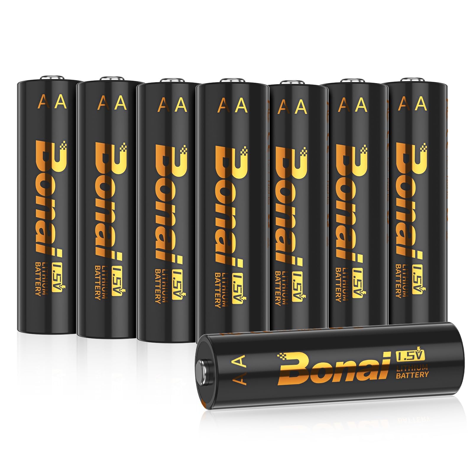 BONAI Lithium Batteries AA 8 Pack - 1.5V High Capacity, Ultra Long-Lasting Performance for Extreme Temperatures (-40°F to 140°F), 10-Year Shelf Life, Double A Batteries Non-Rechargeable
