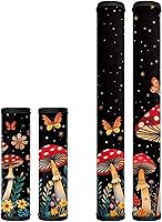 Vista 22 de Juego de 4 fundas protectoras de repuesto para manija de puerta de refrigerador con temática de té de la tarde para microondas, horno, refrigerador