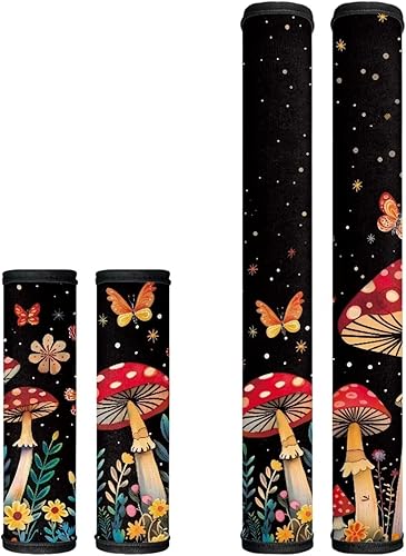 Miniatura 91 de Juego de 4 fundas protectoras de repuesto para manija de puerta de refrigerador con temática de té de la tarde para microondas, horno, refrigerador