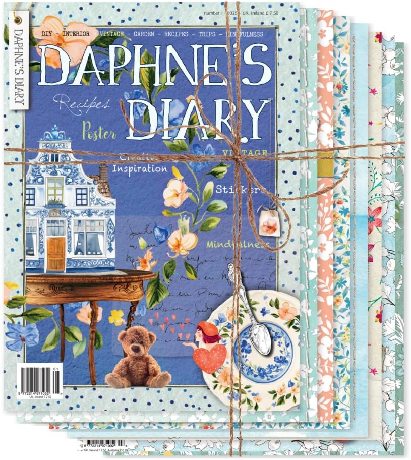 Daphne's Diary Magazine Annual Set 2025 | Issues #1–8 | Creative Lifestyle Magazine | Full of Inspiration for Journaling, Mindfulness, Drawing, Cooking & Travel | 8 Issues