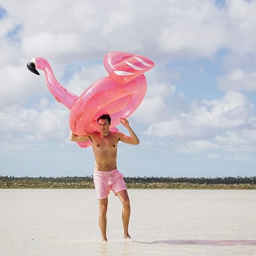 Miniatura 2 de Funboy FLA-C - Flotador inflable y gigante con forma de flamenco y con brillantina, para fiestas de verano en la piscina y entretenimiento, tamaño