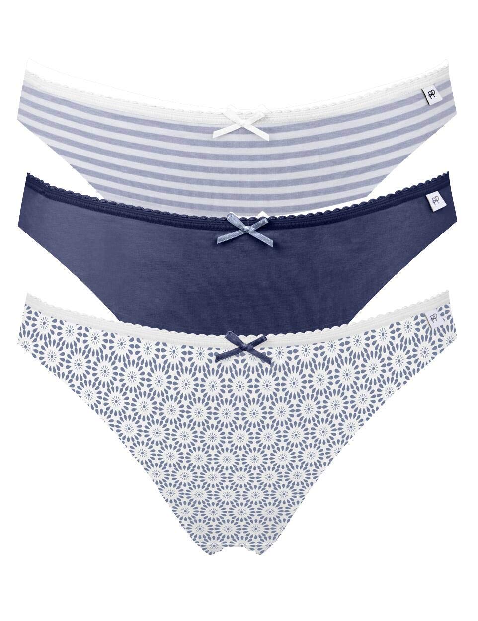 Pretty Polly Women's Alice Brief, Blue (Fmos Floral Mosaic), NA (Manufacturer Size:L)