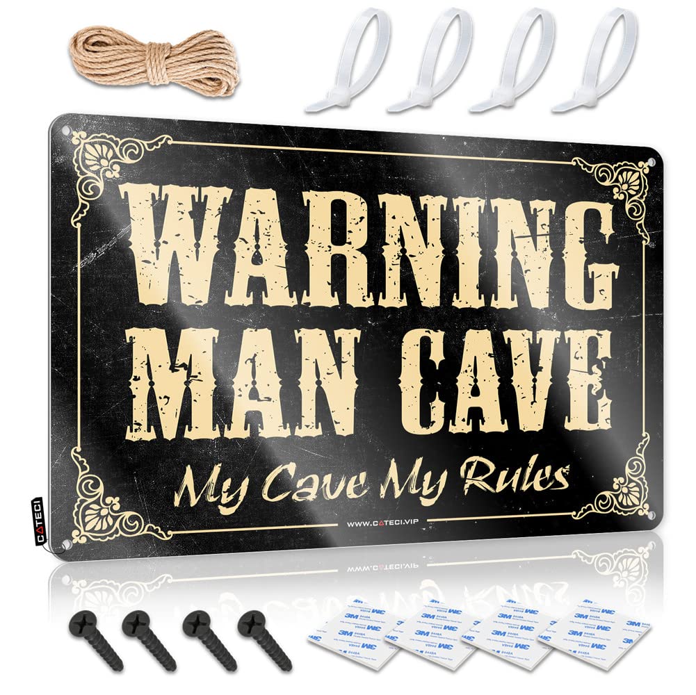 Signs For Bedroom Door Warning Man Cave My, Rules Sign Funny Signs For Bar Funny Signs For Bedroom(30X40CM)