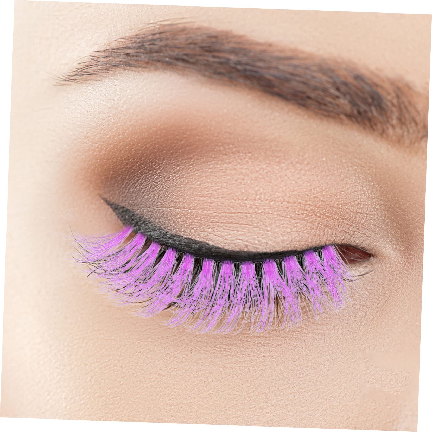 MAGICLULU 25 Paia ciglia finte colorate costumi ciglia artificiali festa 3d pestañas postizas naturales extension ciglia frustata falsa ciglia folte trucco capi di abbigliamento Mancare