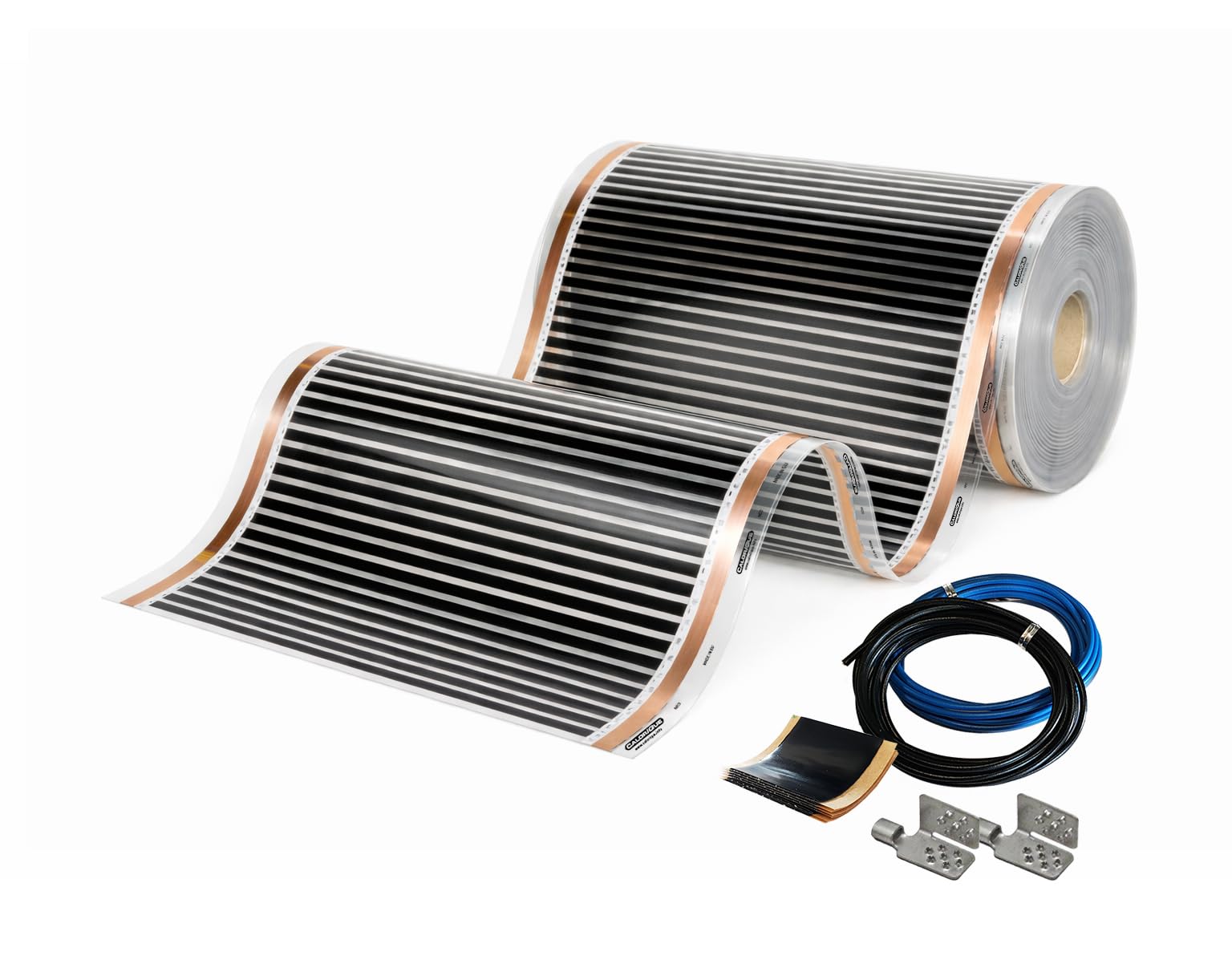Pellicola Riscaldante a Infrarossi CALORIQUE NEO – Larghezza 100 cm – Copertura 2,0 m² – 150 W/m² – Riscaldamento Elettrico per Pavimento, Parete e Soffitto – Calore Uniforme – Basso Consumo