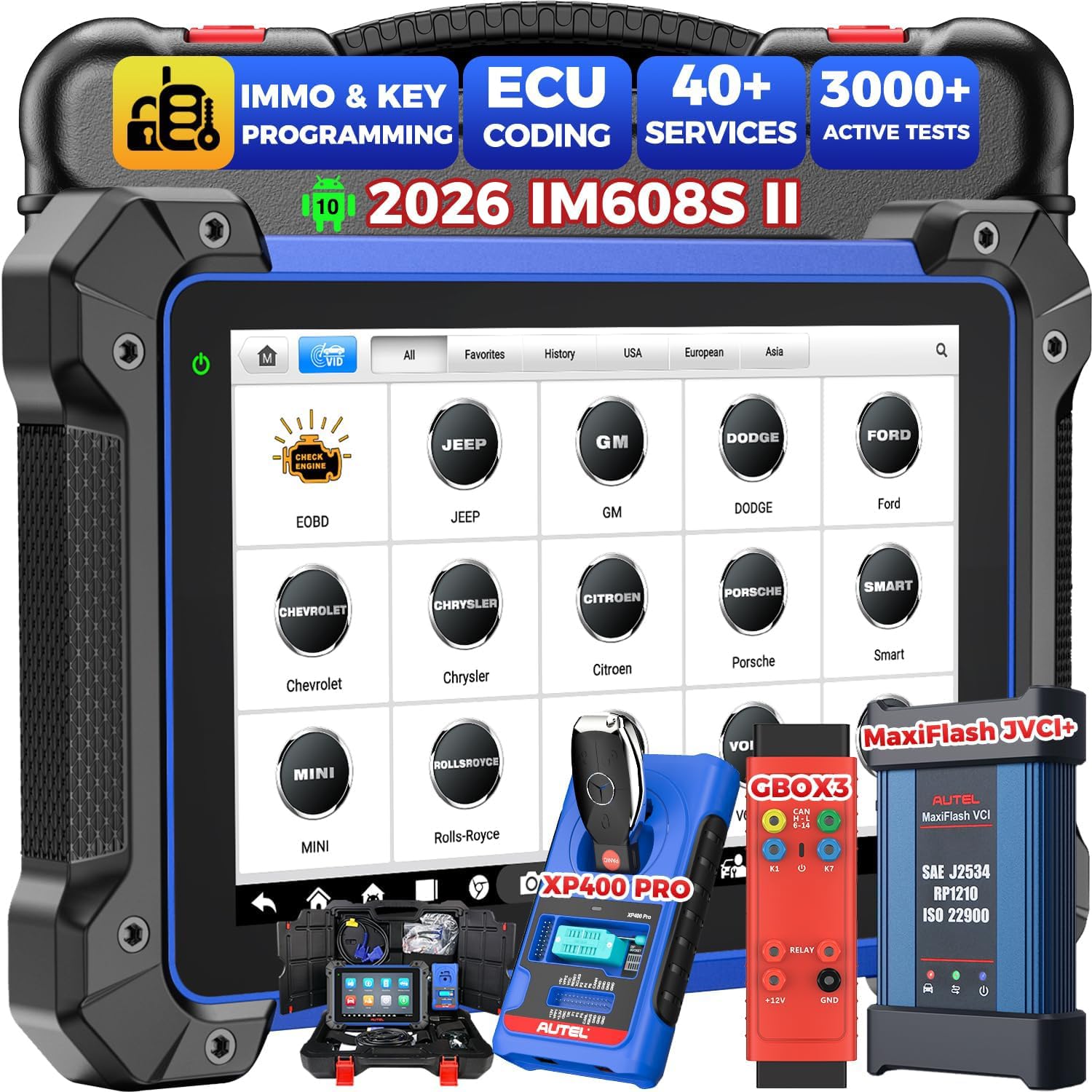 Autel MaxiIM IM608S II Top Key Fob Programming Tool, w/ XP400 PRO