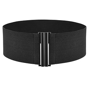 TOURZOO Elastic Belt for Women Wide Waist Corset Belt Cinch Belt Vintage Stretchy Waistband for Dresses