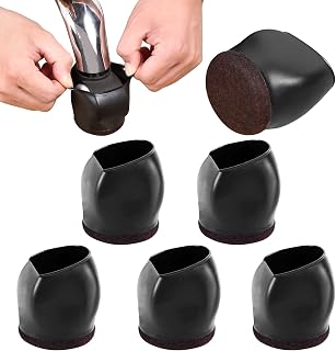 Chair Caster Floor Protectors with Felt Pad,RCHYFEED 5 Pcs Furniture Caster Cups, Professional Office Chair Caster Cups Protect Hardwood Floors from Scratches Fit for Chair Wheel Cups 2 Inch Black