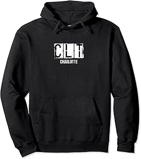 CLT Airport Code Pullover Hoodie