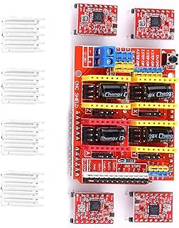 3D Printer A4988 CNC Expansion Shield Board Driver for Arduino V3 with Pack of 4 3D Printer Reprap Stepper Driver A4988 Module
