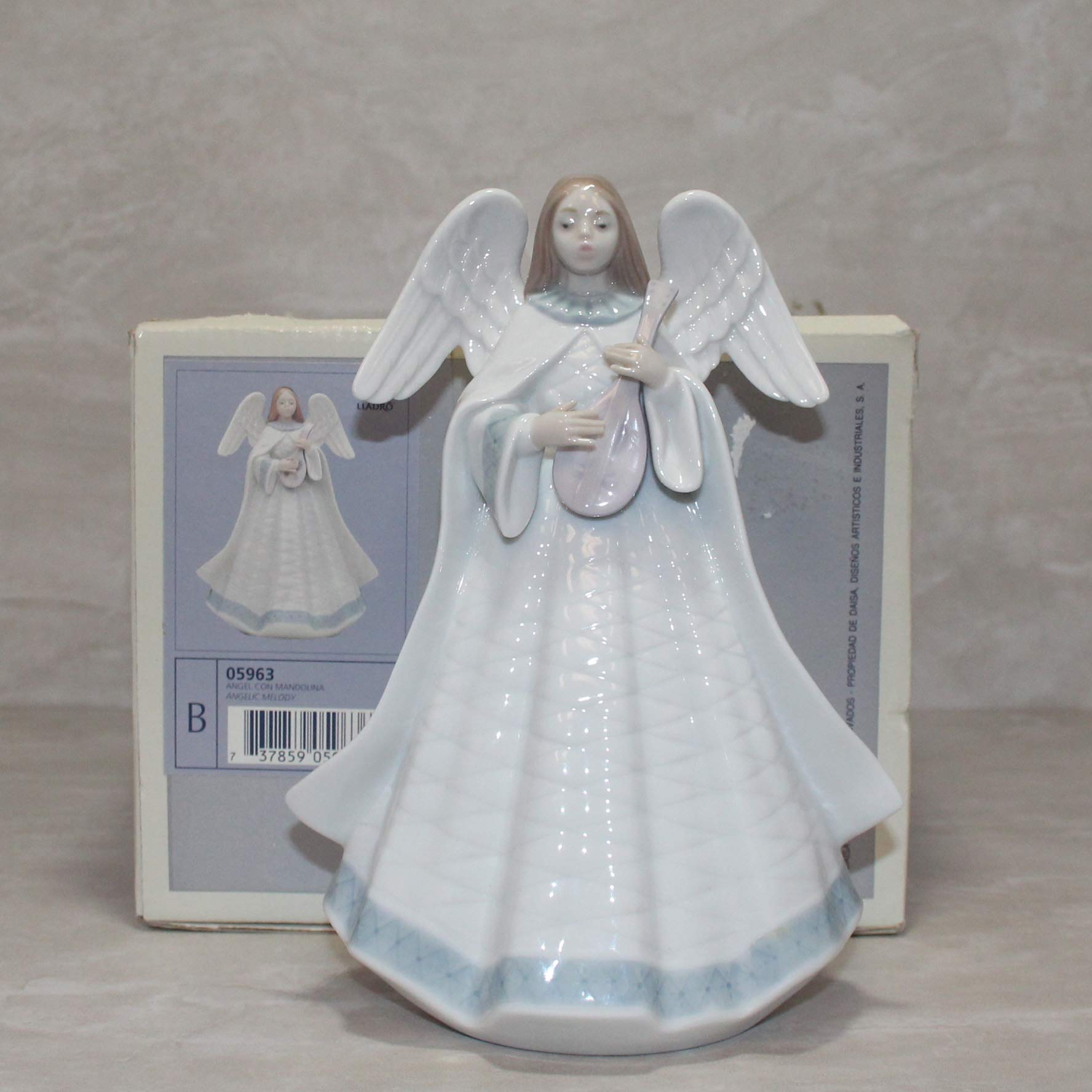 Amazon.co.jp: Lladro Angelic Melody Angel 5963 ツリートッパー 1993