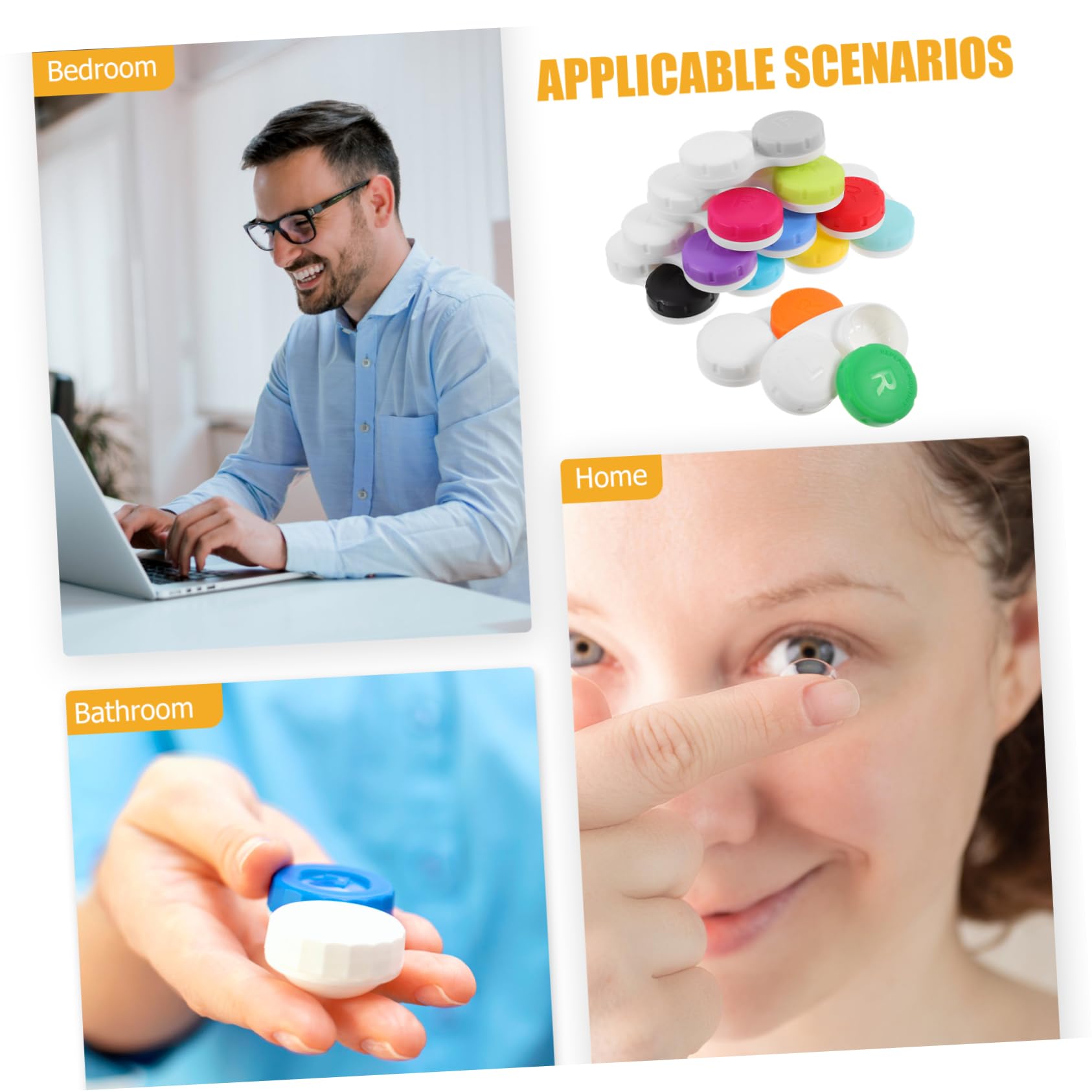 5 set Astuccio Per Lenti A Contatto Adorabile Organizer Per Lenti Contenitore Per Lenti Cosmetiche Custodia Da Viaggio Per Lenti Giornaliere Custodia Trasparente 12 pezzi*5