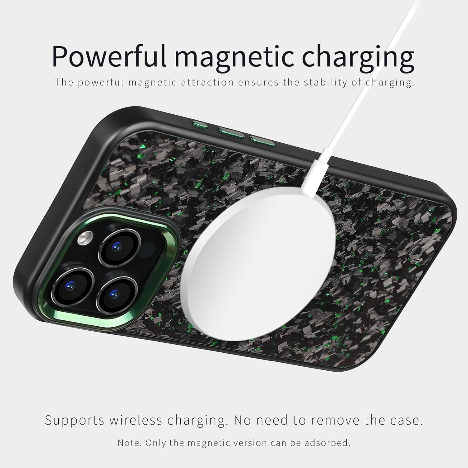2025 New Forged Carbon Fiber Phone Case with Meta Frame & Buttons，Wireless Charging Compatible，Anti-Slip Magnetic Design，for iPhone 16/15/14/13/12/11 Pro Max (Red, 13 Pro)