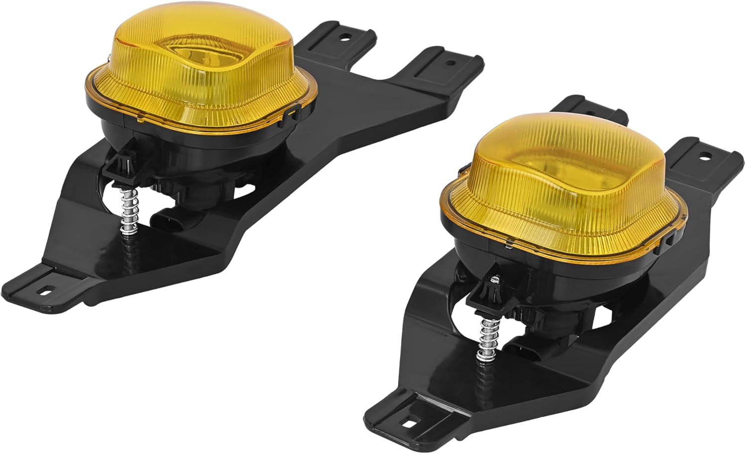 HECASA Pair Fog Lights Compatible with 1999-2004 Ford Excursion F250 F350 F450 F550 Super Duty Pickup Replacement for FO2592200 FO2593200 Driving Fog Lamp LH&RH Amber Lens+Black Bezel