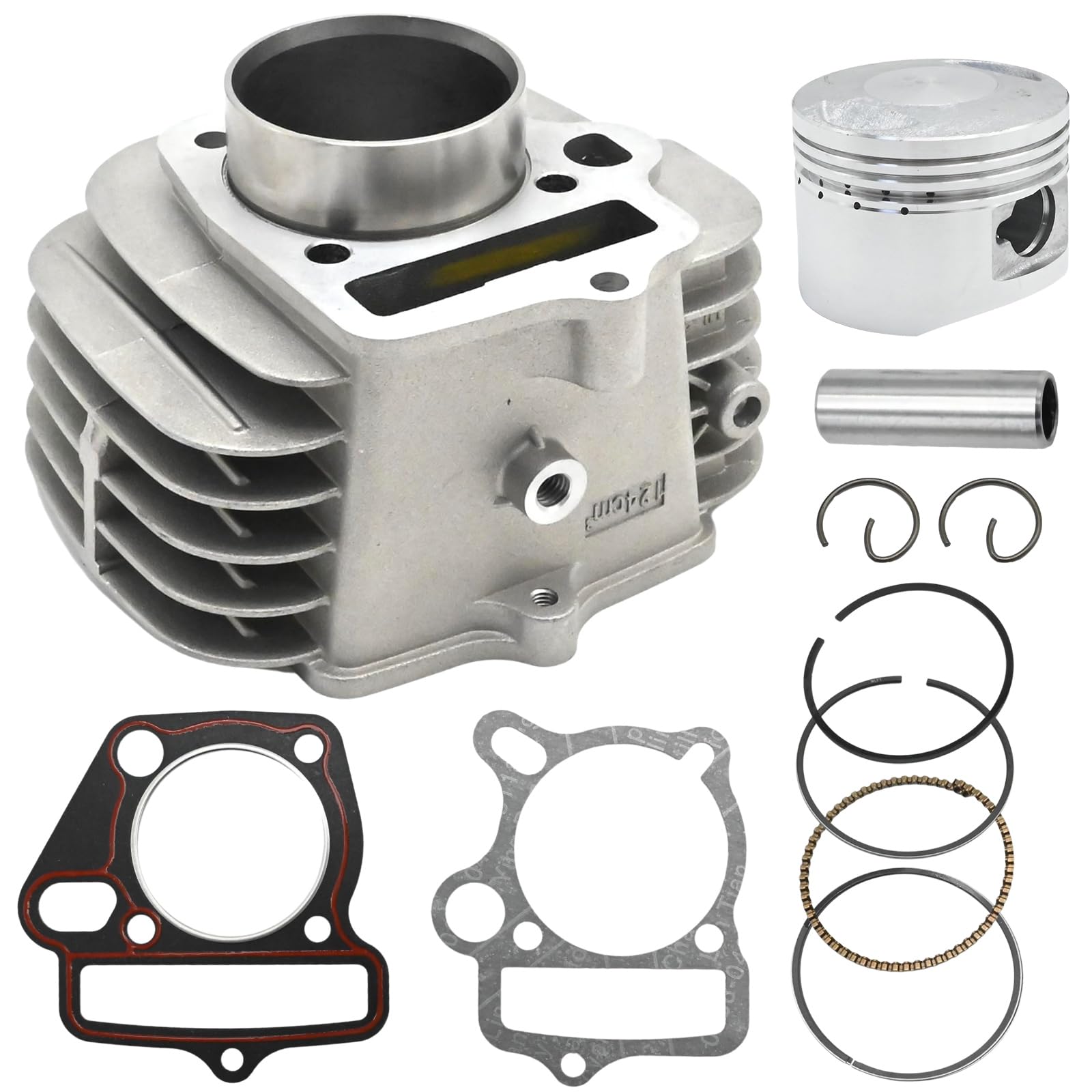 Amazon.com: Anxingo 52.4mm Aluminum Cylinder Big Bore Kit with