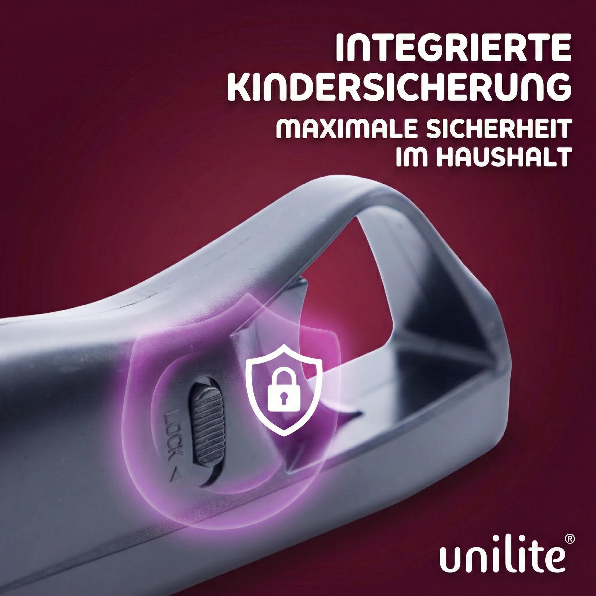 UNILITE 4 x Stabfeuerzeug mit Soft Flame – langes Feuerzeug mit Stab 27,6 cm lang – Elektronik Feuerzeuge – 4 Stück im Set schwarz weiß blau rot – Elekt-rofeuerzeuge mit Gas befüllt & nachfüllbar