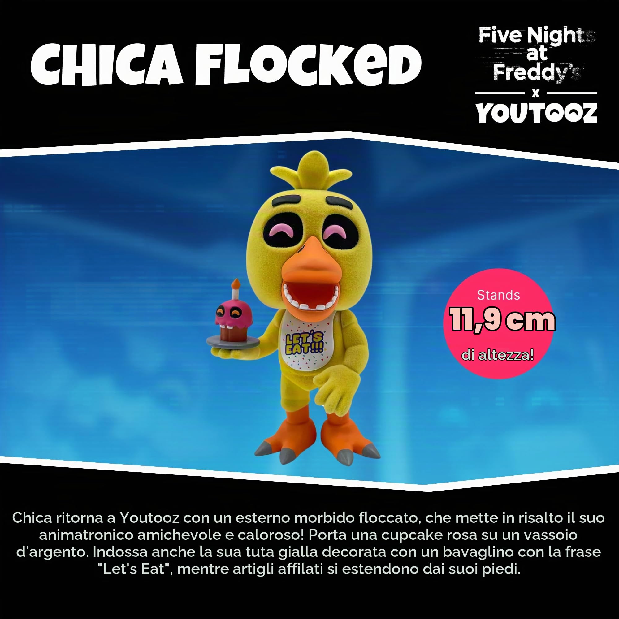 Youtooz FNAF, Action figure di Chica di Five Nights at Freddy's alta 12 cm, da collezione