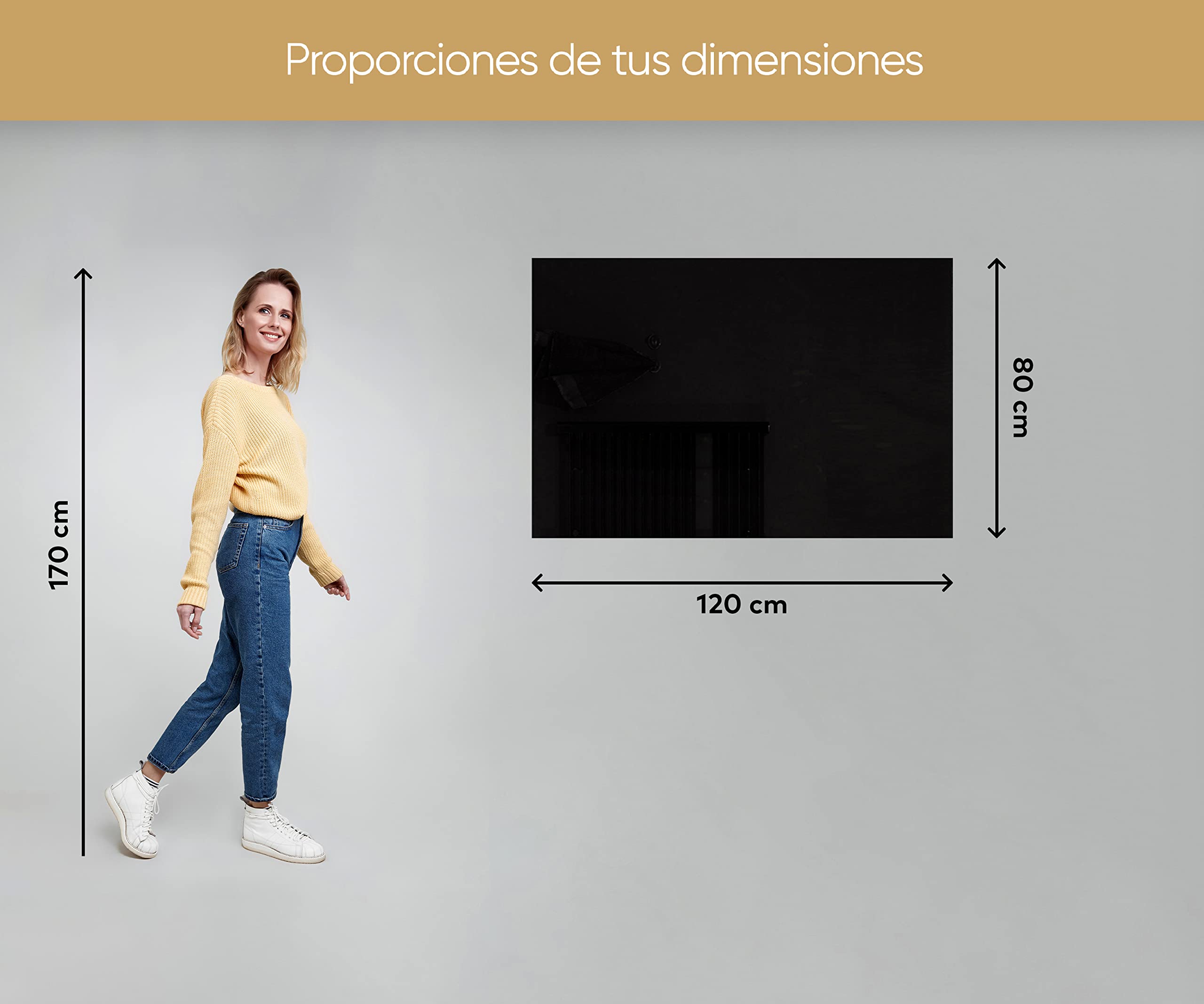 A ARTFORMA Espejo de Baño con Iluminación LED - 120x80 - Luz Espejo de Pared con Accesorios - Diferentes tamaños - retroiluminado Iluminado - L132