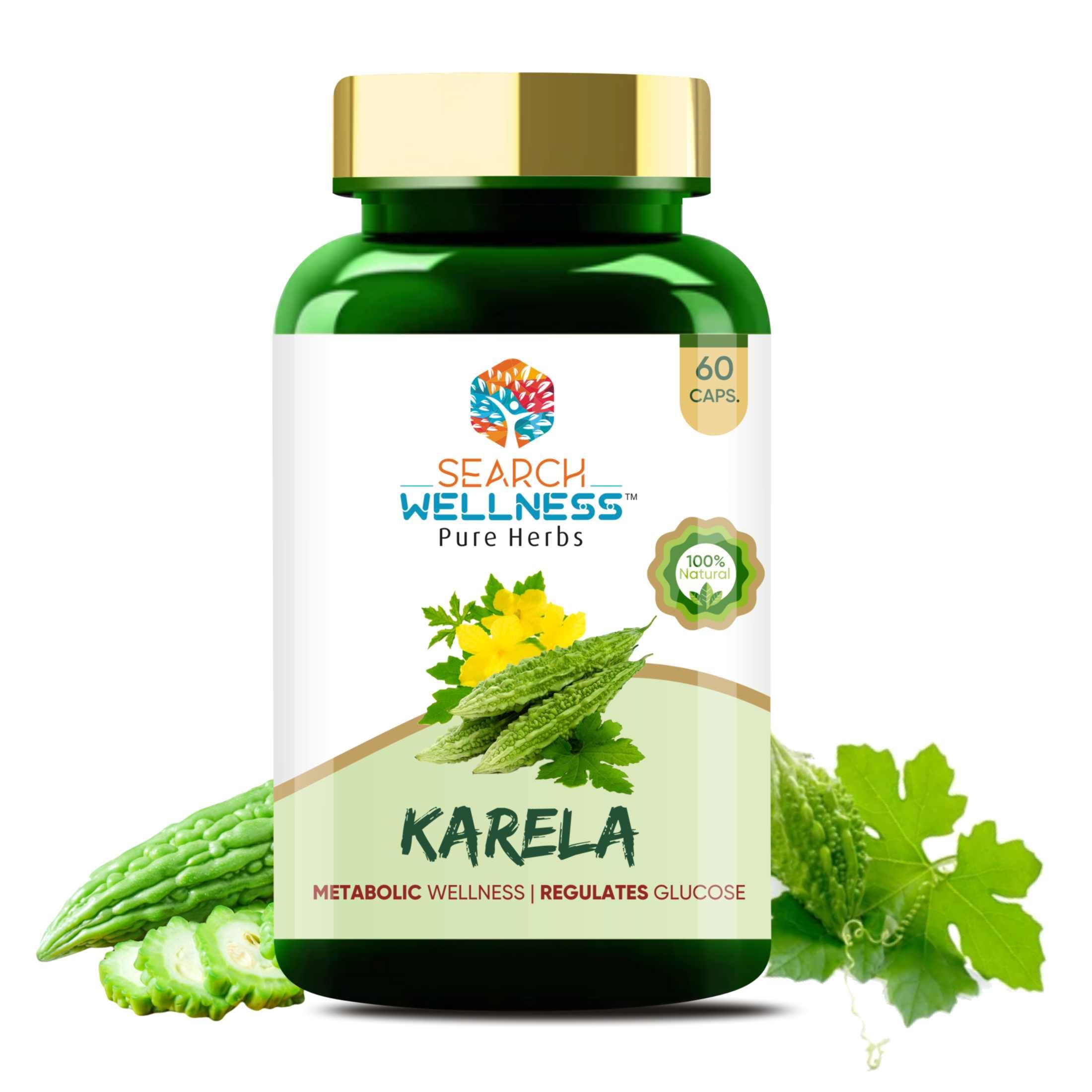 Search Wellness Pure Karela 60 Capsule (Pack of 1) | Maintain Healthy Sugar Levels and Improved Metabolism | Natural Blood Purifier | Boosting Immunity | Liver Detox-picture-16