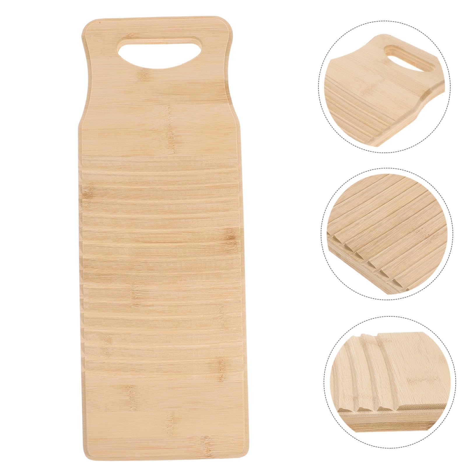 BESTYASH Washboard in Legno Resistente per Bucato Domestico Tavoletta Lavapanni con Superficie Ondulata Design Antideformazione e Idrofobico Pratica e Durevole per Uso Colore Casuale