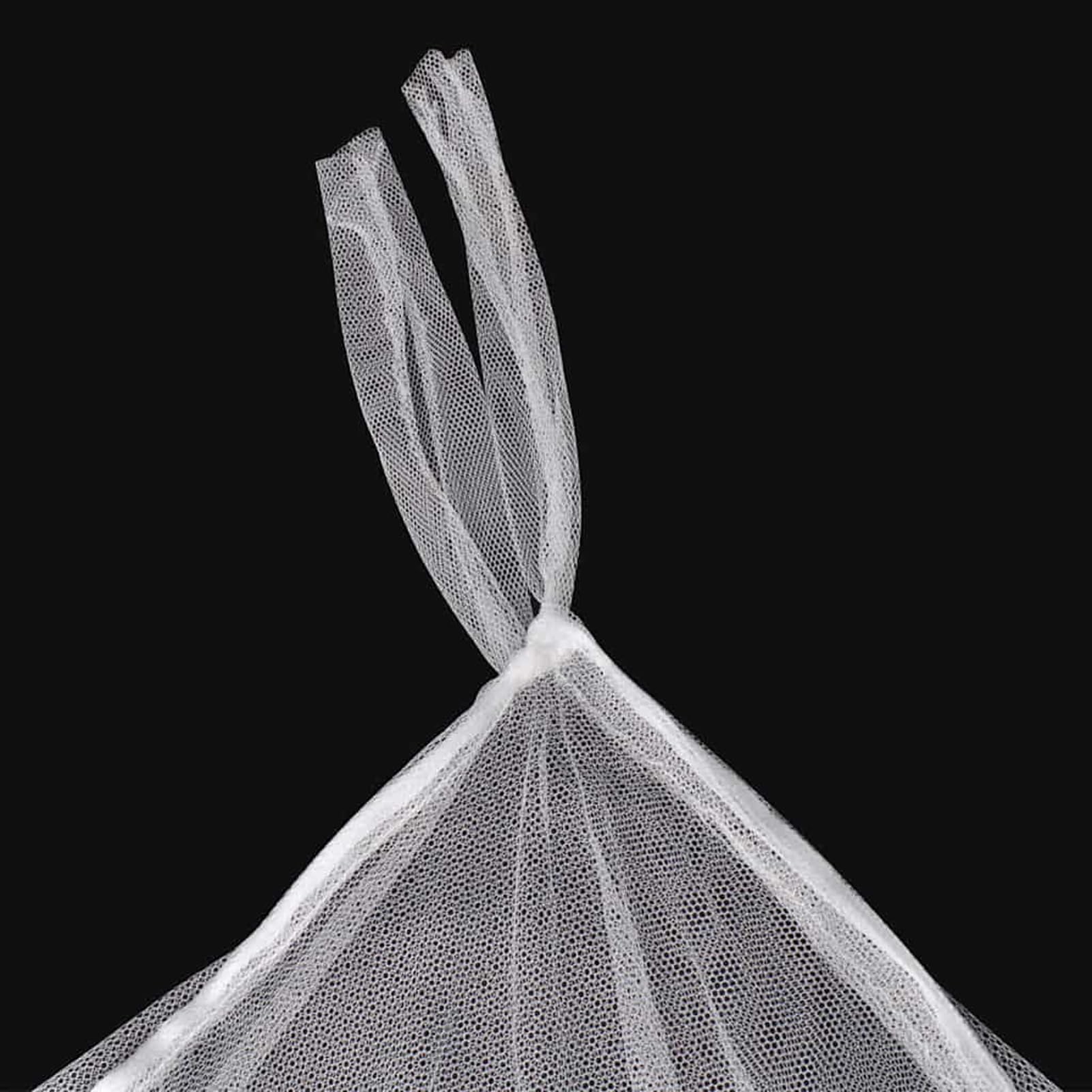 Moskitonetz Set 2 Stück, Quadratisches Bett Moskitonetz aus 100% Polyester, Weißes Insektenschutznetz mit feiner Masche für Zuhause, Ideal für heiße Sommertage 50264