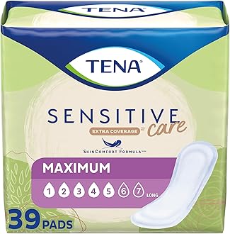 TENAIntimates Maximum Absorbency Incontinence/Bladder Control Pad, Long Length, 39 Count (Packaging May Vary)