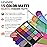 UCANBE Halloween Makeup Palette, 15 Colors Matte Black White Red Blue Green Purple Pink Eye Shadow, High Pigmented Blendable Bright & Dark Shade Pallet for Cosplay SFX Costume Stage Parties