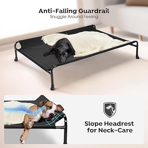 Miniatura 2 de Veehoo Cama elevada para perro, cunas elevadas para perros medianos, cama impermeable para perros al aire libre, hamaca refrescante para mascotas