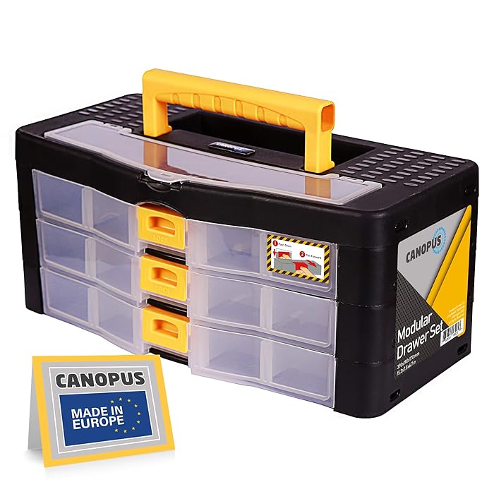 Buy CANOPUS Screw Box Organiser With Drawer, Heavy Duty Plastic Tool