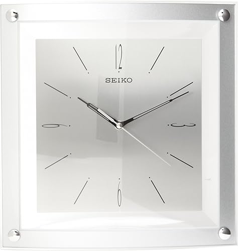 Seiko reloj de pared plateado de 1225pulgadas con agujas silenciosas gris