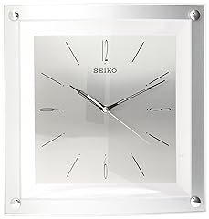 SEIKO QXA 330 SLH Square Silver and Glass Non Ticking Wall Clock, Silver, 12 . 25 Inch SEIKO QXA 330 SLH Square Silver and Glass Non Ticking Wall Clock, Silver, 12 . 25 Inch product image