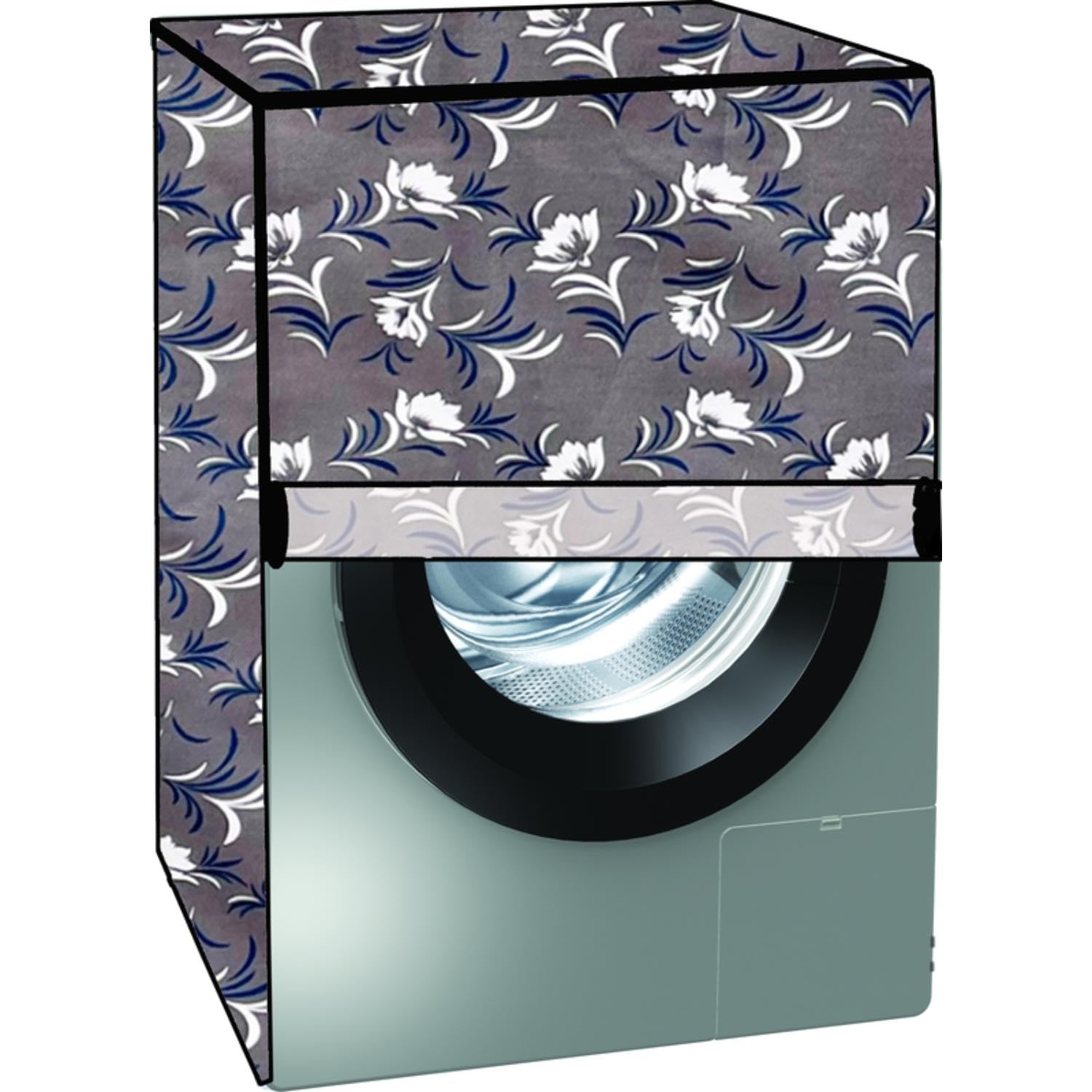 KVAR Polyester Solid Water Dust Protection Washing Machine Cover Suitable For Bosch 6 kg 5 Star Inverter Fully Automatic Front Loading with In – built Heater(WLJ2016WIN)(Unique code/050622*WM22)