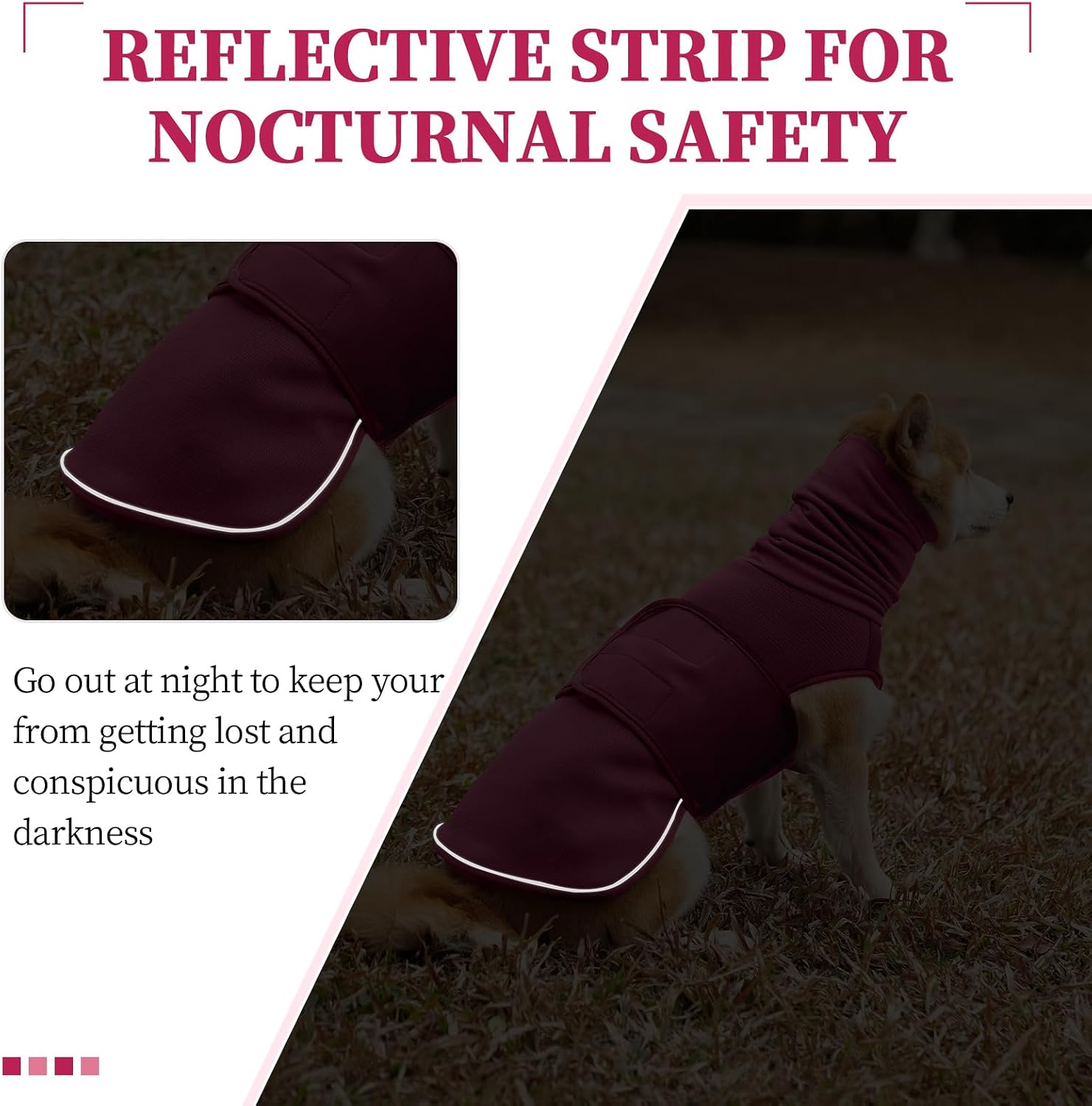 ROZKITCH Breathable Dog Anxiety Jacket, Soft Pet Calming Vest for Fireworks Travel Storms with Adjustable Fit & Ear Protection for Anxiety Relief Rosered 3XL