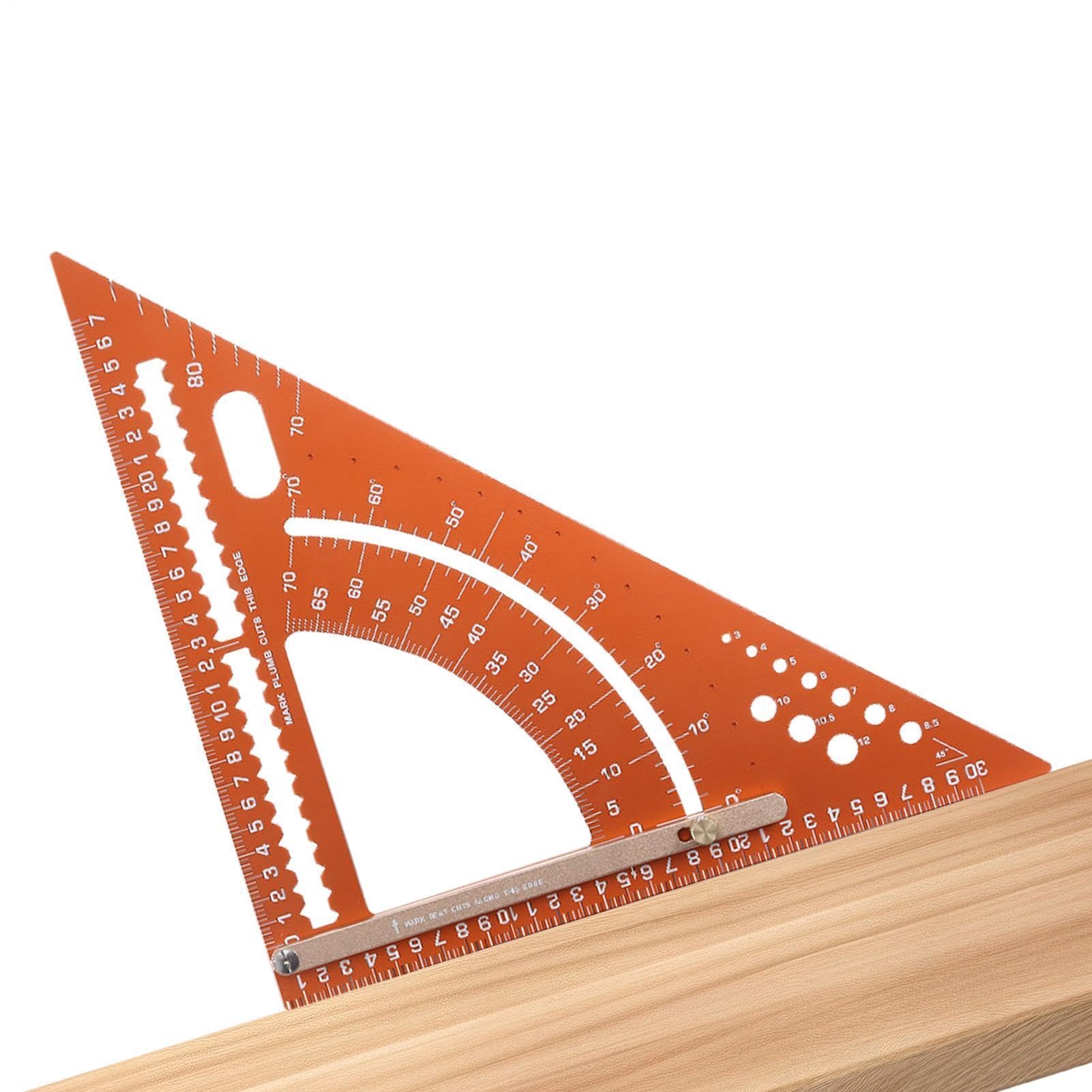 Escuadra de Carpintero - Regla Triangular para carpintería, Regla de construcción, escuadra de Velocidad Ajustable