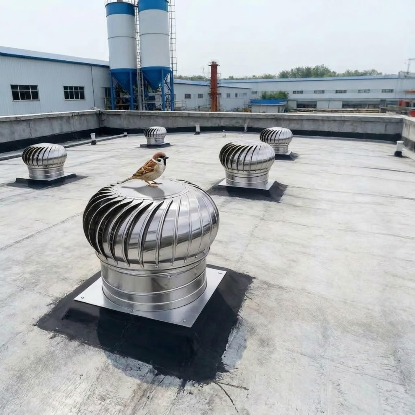 Ventilation Toiture Turbine Inox 304, Chapeau Cheminée Rotatif Éolien